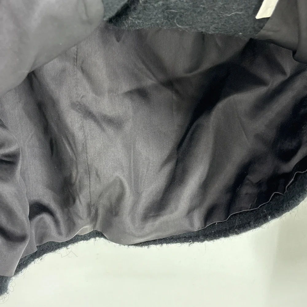 Vintage 1980s Black Christian Dior Women's Cropped Boiled‎ Wool Blazer Size 12 - Picture 10 of 11